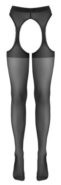 Cottelli Legwear rajstopy do pończoch czarne z koronką 20 den