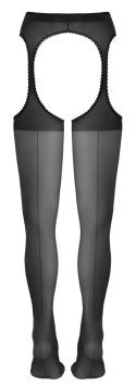 Cottelli Legwear rajstopy do pończoch czarne z koronką 20 den