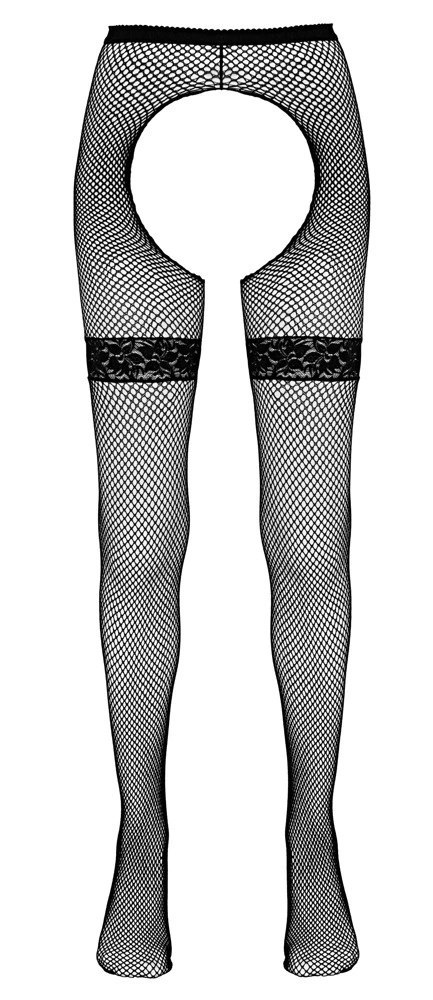 Cottelli Legwear rajstopy kabaretki z koronką czarne S/M Cottelli Legwear rajstopy kabaretki z koronką czarne S/M