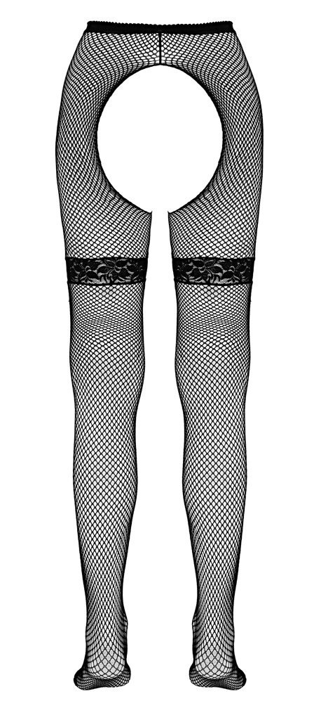 Cottelli Legwear rajstopy kabaretki z koronką czarne S/M Cottelli Legwear rajstopy kabaretki z koronką czarne S/M
