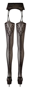 Cottelli Legwear rajstopy z pasem i otwartą strefą S/M czarne siateczka
