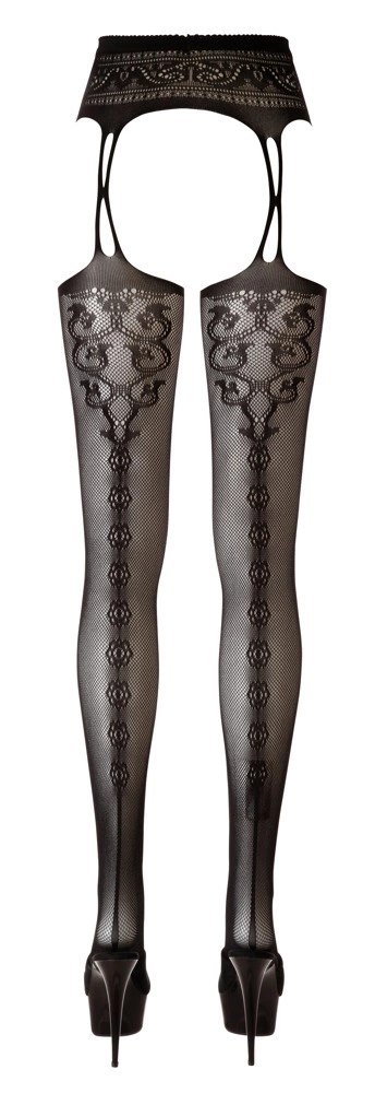 Cottelli Legwear rajstopy z pasem i otwartą strefą S/M czarne siateczka Cottelli Legwear rajstopy z pasem i otwartą strefą S/M czarne siateczka