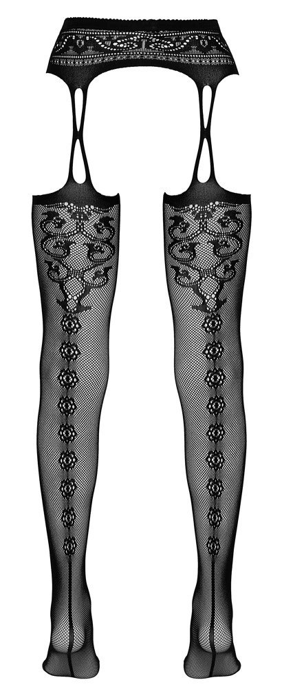 Cottelli Legwear rajstopy z pasem i otwartą strefą S/M czarne siateczka Cottelli Legwear rajstopy z pasem i otwartą strefą S/M czarne siateczka