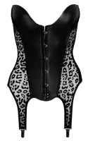 Noir Gorset Panterkowy Czarny M 6 Szelek Power Wetlook