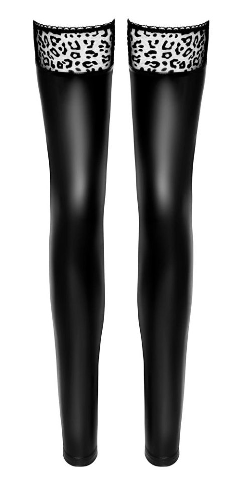 Noir Legwear Panterka Matowe Pończochy Bez Stopy Czarne M Noir Legwear Panterka Matowe Pończochy Bez Stopy Czarne M