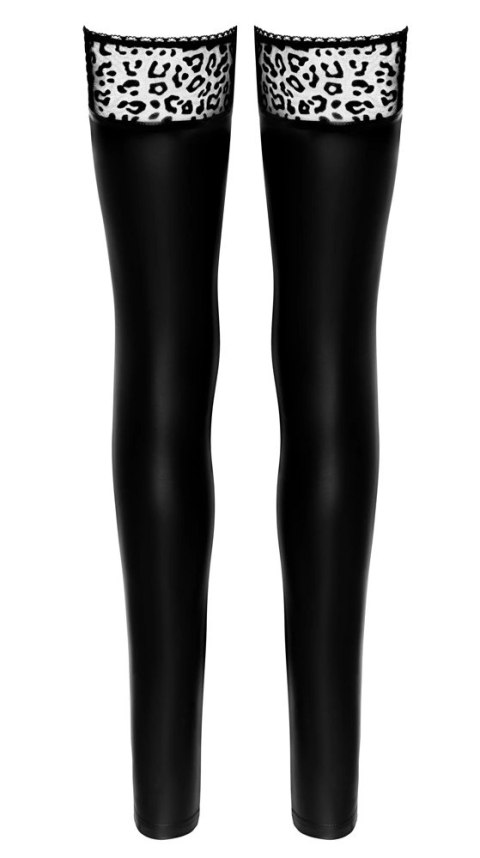 Noir Legwear Panterka Matowe Pończochy Bez Stopy Czarne M Noir Legwear Panterka Matowe Pończochy Bez Stopy Czarne M