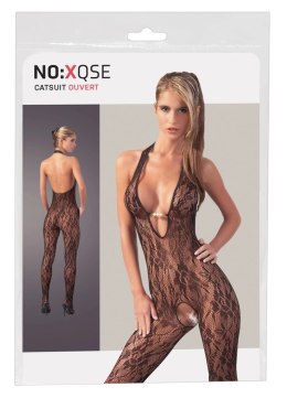 XQSE Kombinezon z siateczki czarny z perłami L/XL na szyję