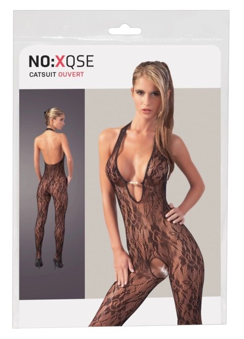 XQSE Kombinezon z siateczki czarny z perłami L/XL na szyję XQSE Kombinezon z siateczki czarny z perłami L/XL na szyję