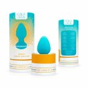 Cala Azul Blanca - Biały wibrujący korek analny, wodoodporny, USB