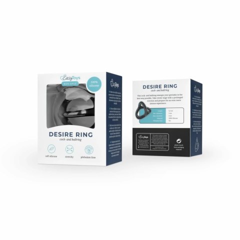 EasyToys Elastyczny silikonowy pierścień anatomiczny na krocze czarny EasyToys Elastyczny silikonowy pierścień anatomiczny na krocze czarny
