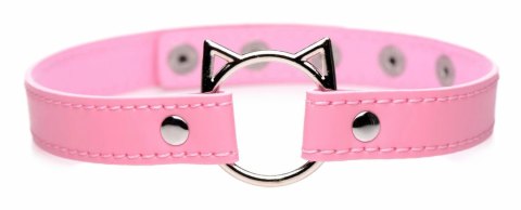 Kinky Kitty Slim Choker Rożowy - Regulowany Pasek z Motywem Kota Kinky Kitty Slim Choker Rożowy - Regulowany Pasek z Motywem Kota