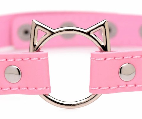 Kinky Kitty Slim Choker Rożowy - Regulowany Pasek z Motywem Kota Kinky Kitty Slim Choker Rożowy - Regulowany Pasek z Motywem Kota