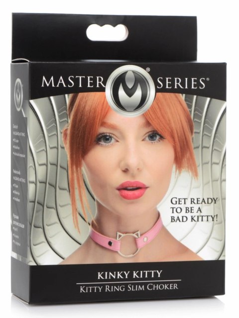 Kinky Kitty Slim Choker Rożowy - Regulowany Pasek z Motywem Kota Kinky Kitty Slim Choker Rożowy - Regulowany Pasek z Motywem Kota