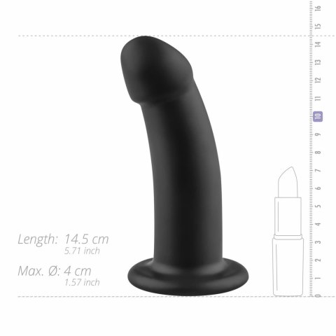 NO-PARTS Charlie model 14,5 cm czarny z przyssawką silikonowy NO-PARTS Charlie model 14,5 cm czarny z przyssawką silikonowy