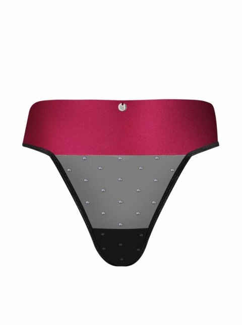 Obsessive String damski Black&Red z ozdobną kokardą, czarny/czerwony Obsessive String damski Black&Red z ozdobną kokardą, czarny/czerwony