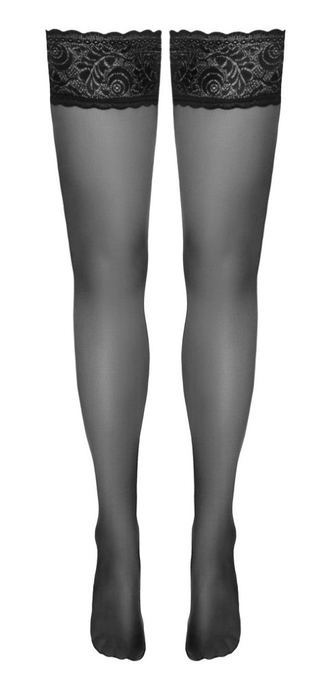 Cottelli LEGWEAR Eleganckie czarne pończochy z koronką 20 den Cottelli LEGWEAR Eleganckie czarne pończochy z koronką 20 den