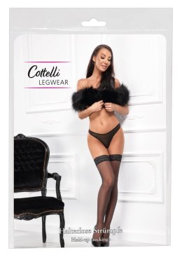 Cottelli LEGWEAR Klasyczne pończochy z koronką czarne 20 den