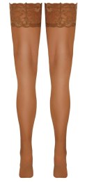 Cottelli LEGWEAR Pończochy Beżowe Klasyczne z Koronką 20 den