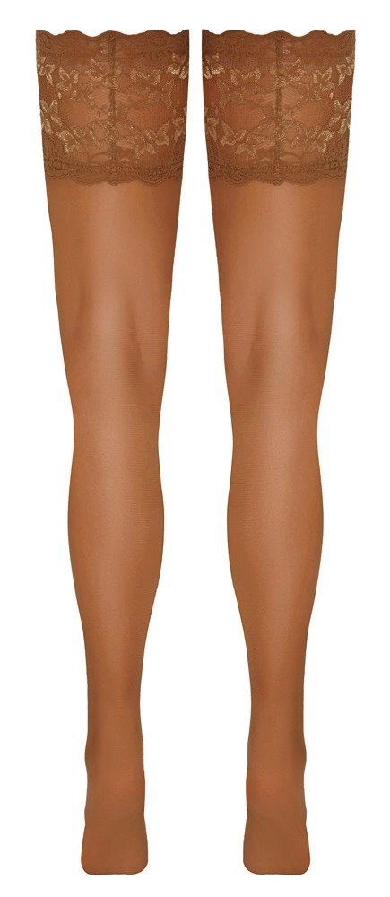 Cottelli LEGWEAR Pończochy Beżowe Samonośne Szeroka Koronka 20 den Cottelli LEGWEAR Pończochy Beżowe Samonośne Szeroka Koronka 20 den