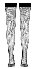 Cottelli LEGWEAR Pończochy kabaretki czarne M z silikonową opaską