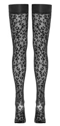 Cottelli LEGWEAR Pończochy samonośne leo czarne 30 den rozmiar 4