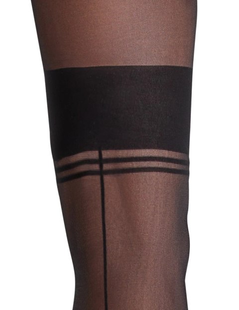 Cottelli LEGWEAR Retro Rajstopy bez części środkowej 25 den cieliste/czarne Cottelli LEGWEAR Retro Rajstopy bez części środkowej 25 den cieliste/czarne
