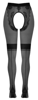Cottelli LEGWEAR Retro Rajstopy bez części środkowej 25 den cieliste/czarne