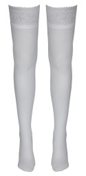 Cottelli Legwear Białe Pończochy Koronka 17DEN M OekoTex