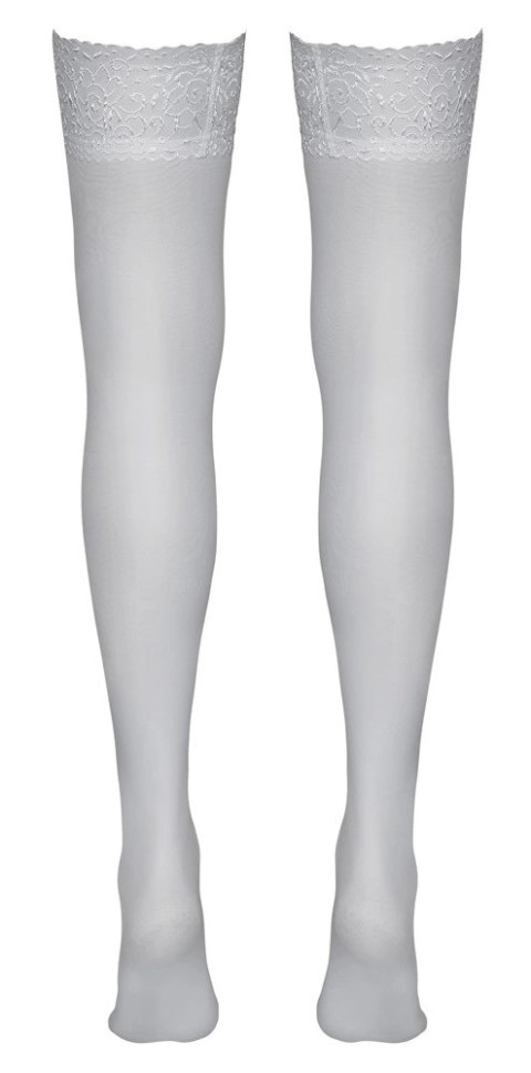 Cottelli Legwear Białe Pończochy Koronka 17DEN M OekoTex Cottelli Legwear Białe Pończochy Koronka 17DEN M OekoTex