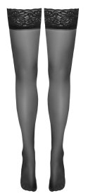 Cottelli Legwear Pończochy Czarny Szwem Koronka 20DEN 8cm Oeko-Tex