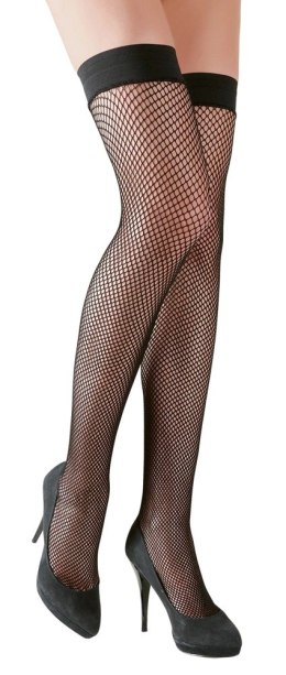 Cottelli Legwear Pończochy Kabaretki Czarne S z silikonową opaską