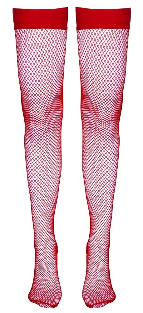 Cottelli Legwear Pończochy Kabaretki Czerwone XL z Opaską Silikonową Cottelli Legwear Pończochy Kabaretki Czerwone XL z Opaską Silikonową