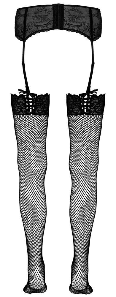 Cottelli Legwear Pończochy Kabaretki Koronka Sznurowanie S/M Cottelli Legwear Pończochy Kabaretki Koronka Sznurowanie S/M