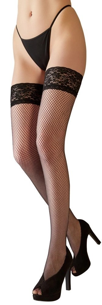 Cottelli Legwear Pończochy Kabaretki z Koronką i Silikonową Opaską Cottelli Legwear Pończochy Kabaretki z Koronką i Silikonową Opaską