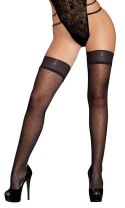 Cottelli Legwear Pończochy Samonośne Czarny Kropki 25 DEN Oeko-Tex