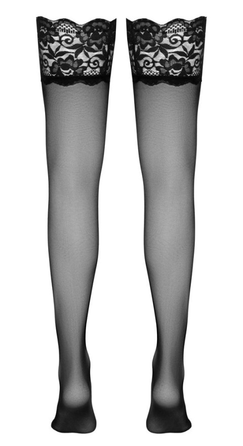 Cottelli Legwear Pończochy Samonośne z Szeroką Koronką 20 DEN czarne Cottelli Legwear Pończochy Samonośne z Szeroką Koronką 20 DEN czarne