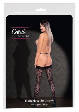 Cottelli Legwear Pończochy samonośne leo czarne silikon 30 den roz. 5