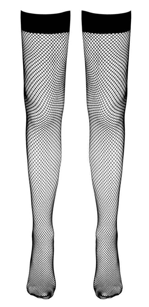 Cottelli Legwear pończochy kabaretki czarne L silikonowe opaski Cottelli Legwear pończochy kabaretki czarne L silikonowe opaski