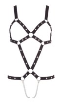 Bad Kitty Body Paseczkowe Czarny Model z Łańcuszkami S-L