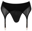 Bad Kitty Czarne stringi S z pasem do pończoch i uchwytem O3,5 cm