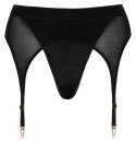 Bad Kitty Czarne stringi S z pasem do pończoch i uchwytem O3,5 cm