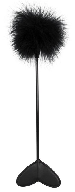Bad Kitty Dwustronna Packa z Piorkiem Czarna 25 cm ABS/PU