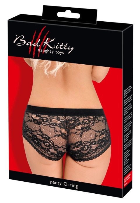 Bad Kitty Koronkowy Pas z Pierścieniem O-Ring M Czarny Bad Kitty Koronkowy Pas z Pierścieniem O-Ring M Czarny