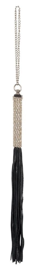 Bad Kitty Mini Bicz Czarny z Kryształową Rączką 40 cm