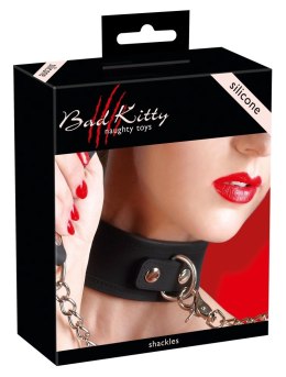 Bad Kitty Obroża silikonowa czarna z metalowym zapięciem 63 cm