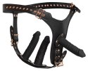 Bad Kitty Strap-On 3D model z trzema anatomicznymi elementami czarny 2XL