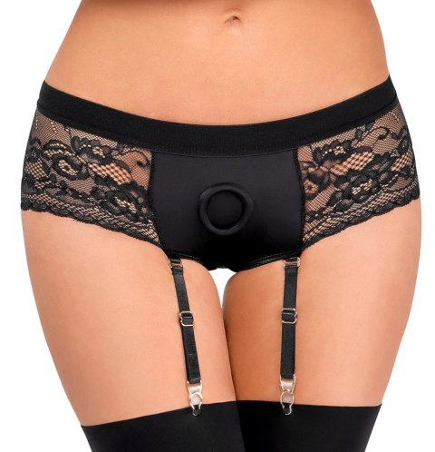 Bad Kitty Strap-On XS z Koronką i Paskami do Pończoch Czarny Bad Kitty Strap-On XS z Koronką i Paskami do Pończoch Czarny