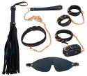 Bad Kitty Zestaw 6 Elementow Bondage Granatowo-Złoty PU Elegancki