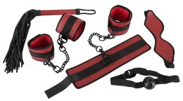 Bad Kitty Zestaw Akcesoriow Bondage 5-cz. czarno-czerwony regulowany