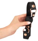 Bad Kitty silikonowy knebel kulka czarny, pasek z ekoskory, O4cm